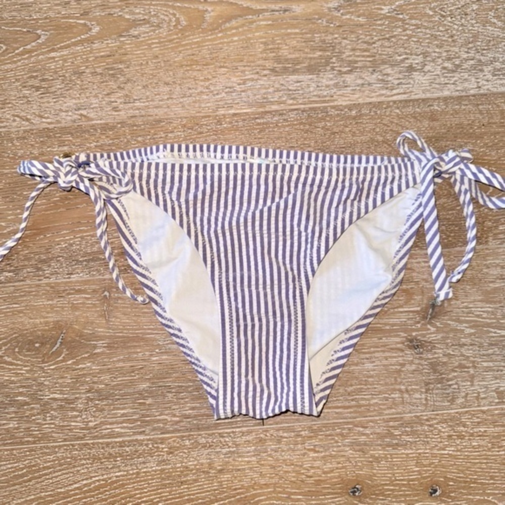 J. Crew Side Tie Striped Bikini Bottoms